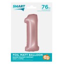 Number Light Pink Mat Pink Number 1 Foil Balloon 76 cm