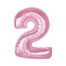 Number Light Pink Pink Number 2 Foil Balloon 92 cm