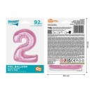 Number Light Pink Pink Number 2 Foil Balloon 92 cm