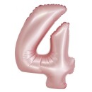 Number Light Pink Mat Pink Number 4 Foil Balloon 76 cm