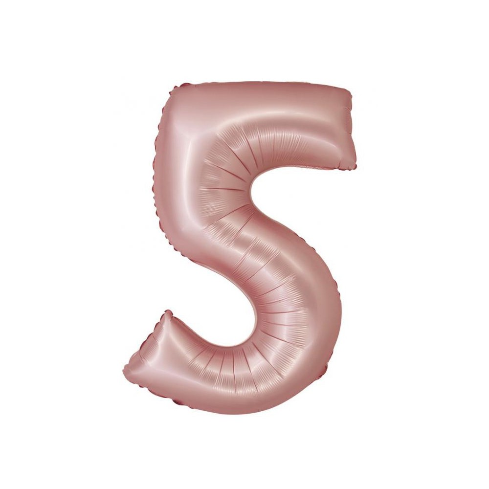 Number Light Pink Mat Pink number 5 foil balloon 76 cm