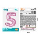 Number Light Pink Pink Number 5 Foil Balloon 92 cm