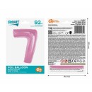 Number Light Pink Pink Number 7 Foil Balloon 92 cm