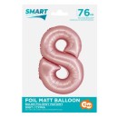 Number Light Pink Mat Pink 8 number foil balloon 76 cm