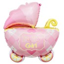 Baby Carriage Pink Pink Baby Carriage Foil Balloon 60 cm