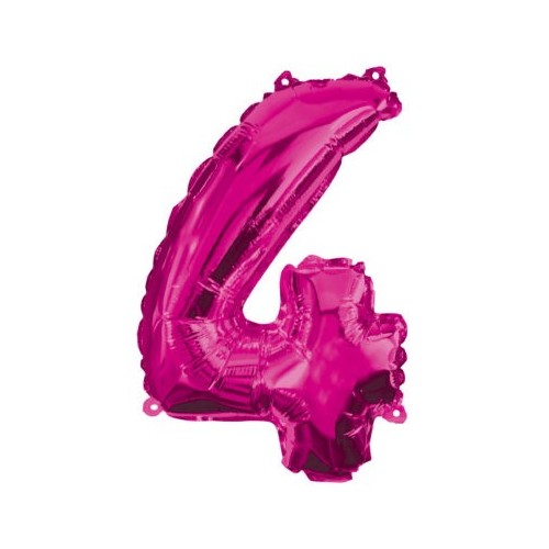 Number Hot Pink Number 4 Foil Balloon 95 cm