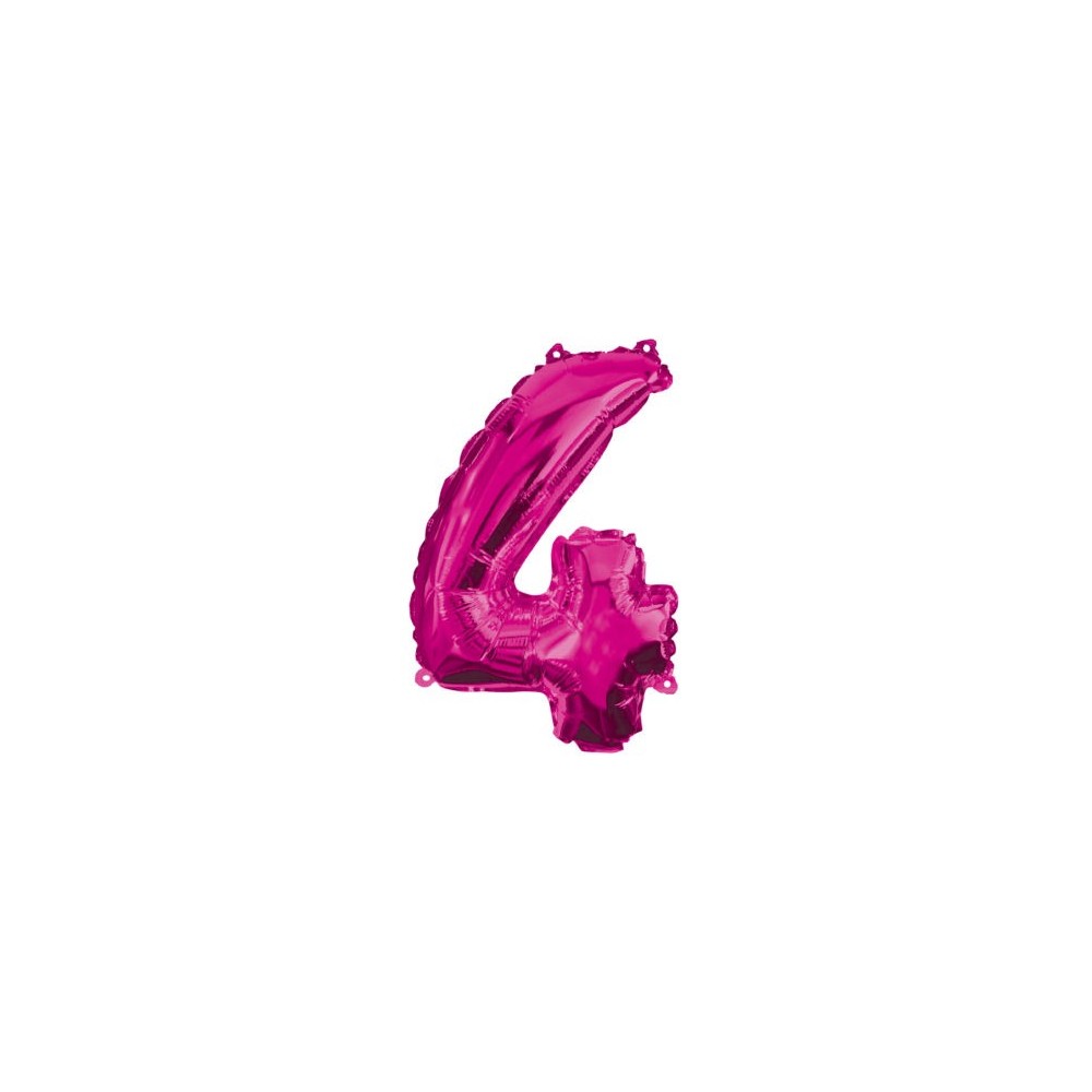 Number Hot Pink Number 4 Foil Balloon 95 cm