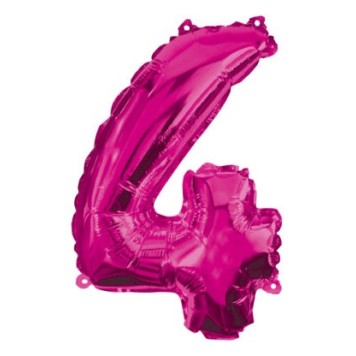 Number Hot Pink Number 4 Foil Balloon 95 cm