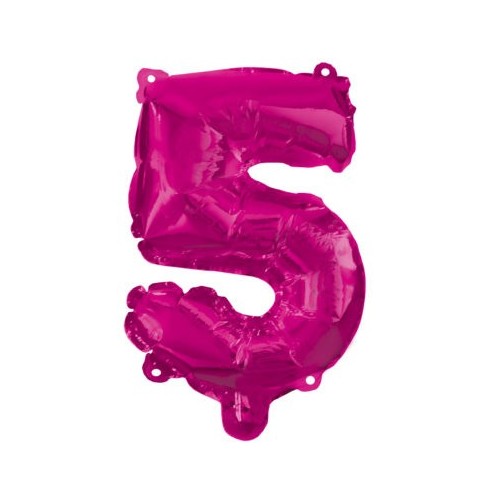 Number Hot Pink Number 5 Foil Balloon 95 cm