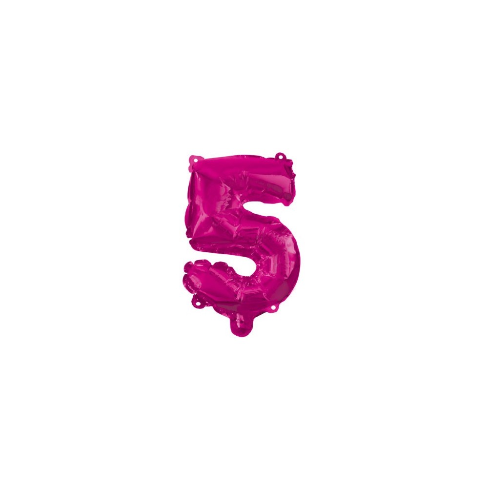 Number Hot Pink Number 5 Foil Balloon 95 cm