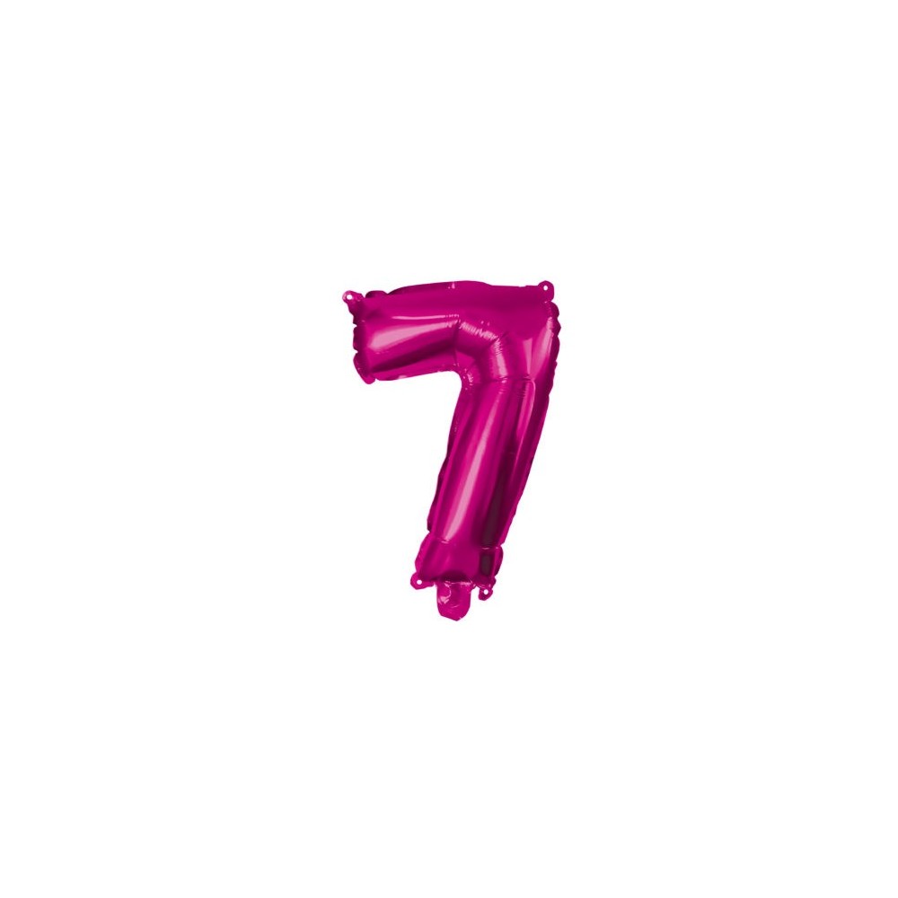 Number Hot Pink Number 7 Foil Balloon 95 cm
