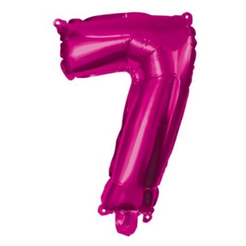 Number Hot Pink Number 7 Foil Balloon 95 cm