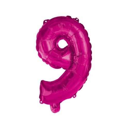 Number Hot Pink Number 9 Foil Balloon 95 cm
