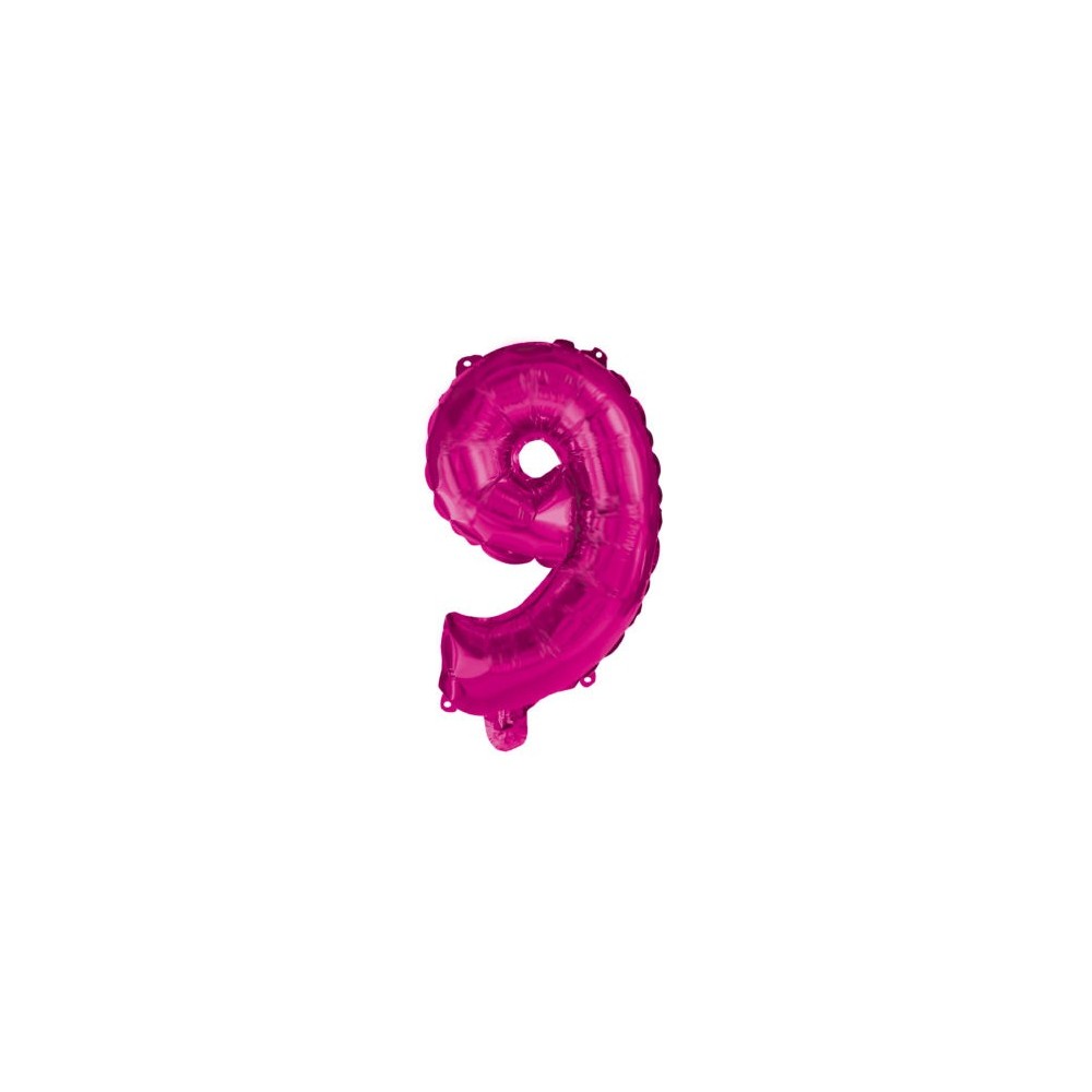 Number Hot Pink Number 9 Foil Balloon 95 cm