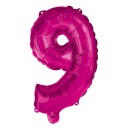 Number Hot Pink Number 9 Foil Balloon 95 cm