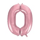 Number Light Pink, Pink Foil Balloon Number 0 - 92 cm