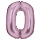Number Lustre Pastel Pink, Pink Number 0 Foil Balloon 86 cm