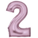 Number Lustre Pastel Pink, Pink Number 2 Foil Balloon 86 cm