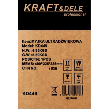 Myjka ultradźwiękowa 6,5L KD449