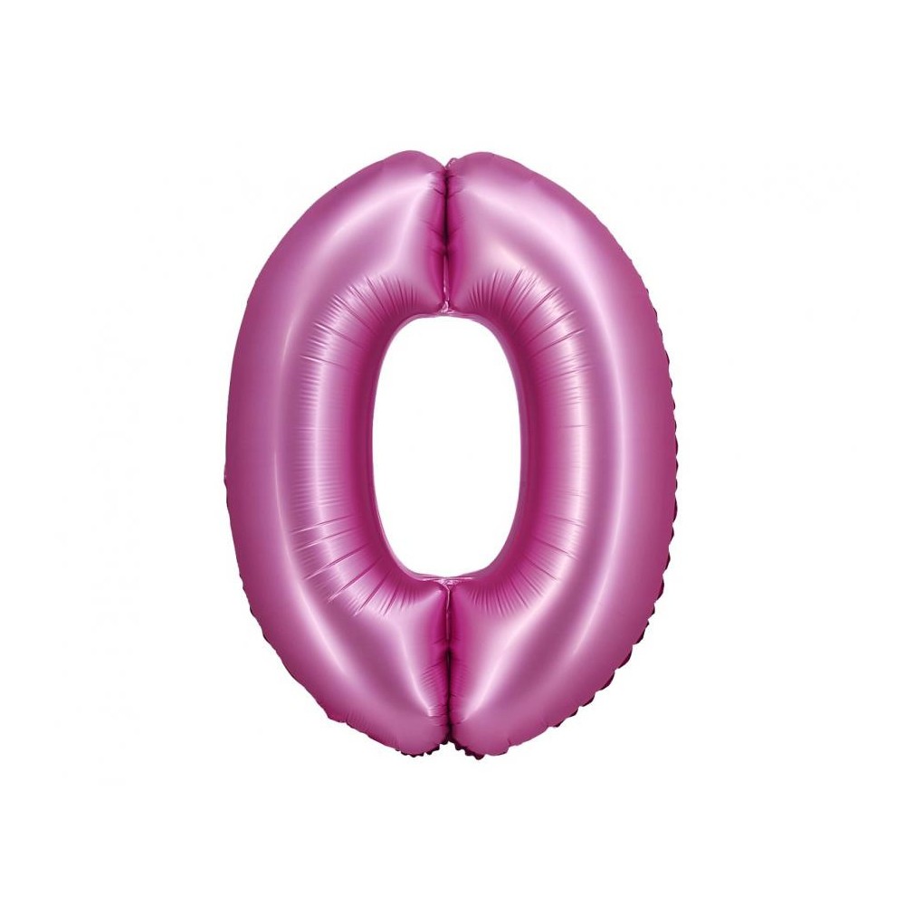 Number Satin Pink Pink Number 0 Foil Balloon 76 cm