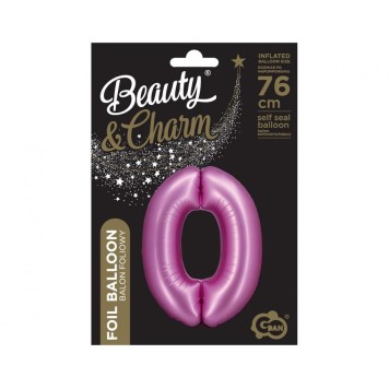 Number Satin Pink Pink Number 0 Foil Balloon 76 cm