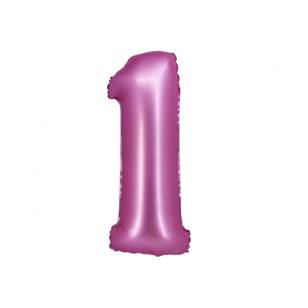 Number Satin Pink Pink Number 1 Foil Balloon 76 cm