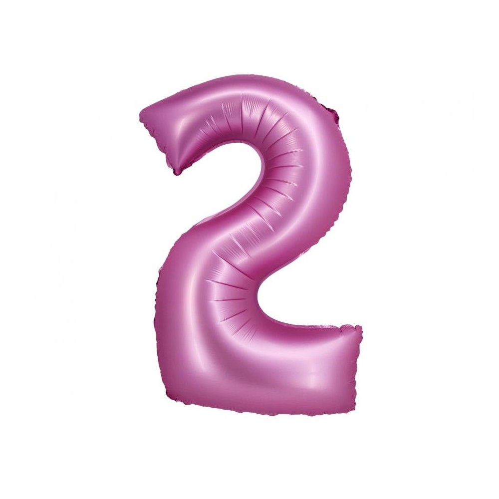 Number Satin Pink, Pink Number 2 Foil Balloon 76 cm