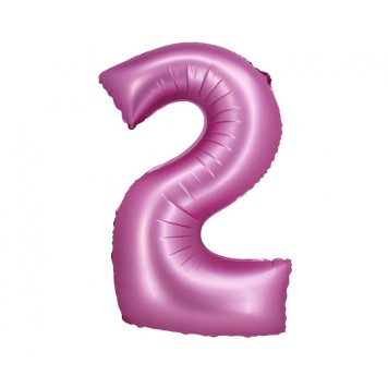 Number Satin Pink, Pink Number 2 Foil Balloon 76 cm