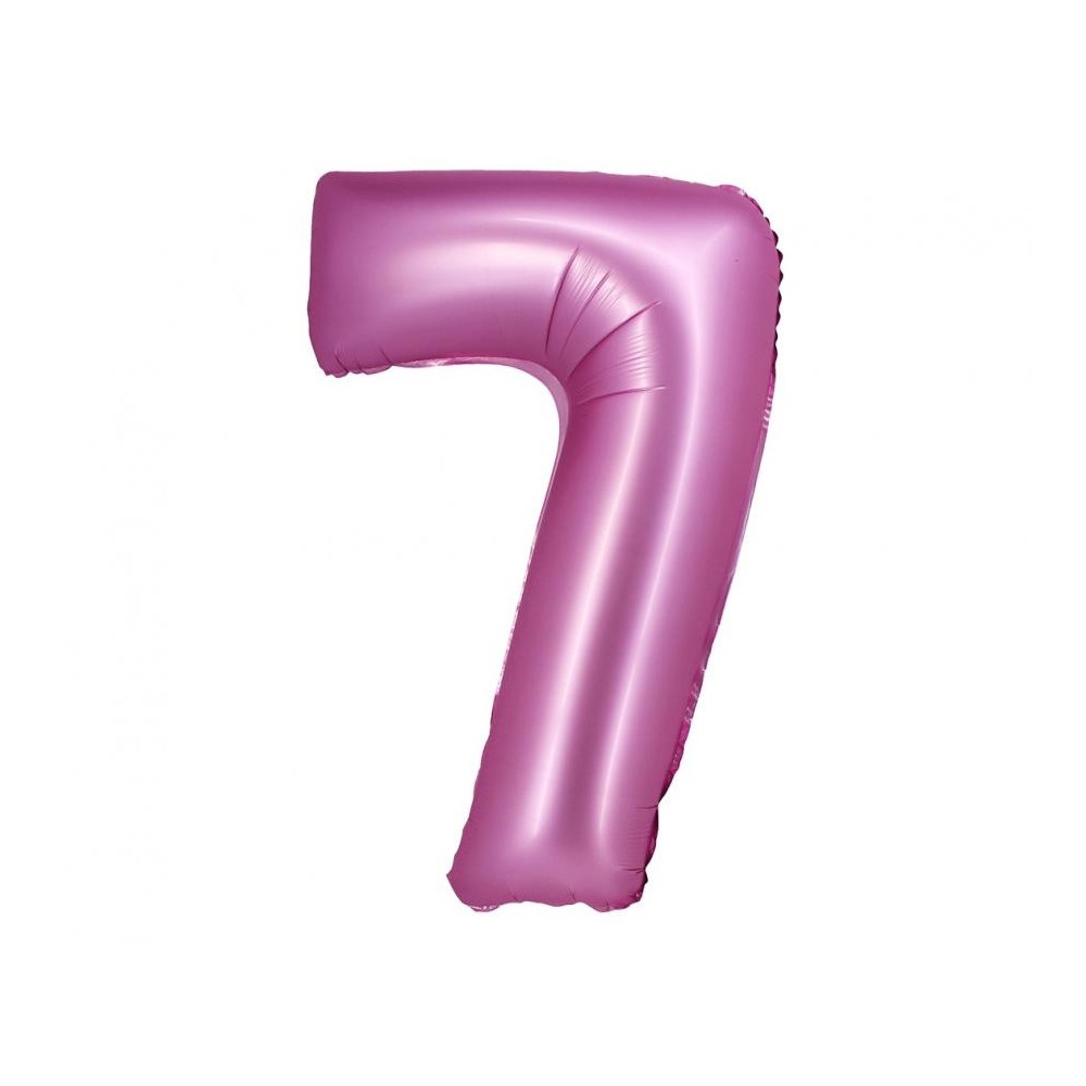 Number Satin Pink Pink Number 7 Foil Balloon 76 cm