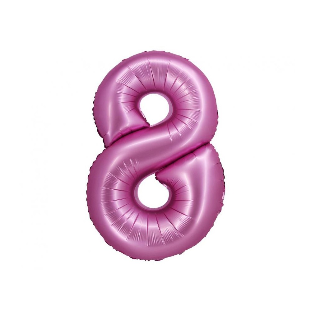 Number Satin Pink Pink number 8 foil balloon 76 cm