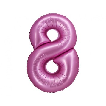 Number Satin Pink Pink number 8 foil balloon 76 cm