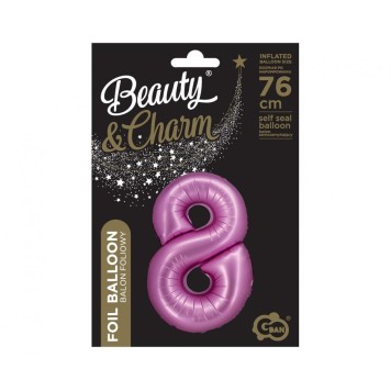 Number Satin Pink Pink number 8 foil balloon 76 cm