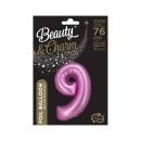 Number Satin Pink, Pink number 9 foil balloon 76 cm
