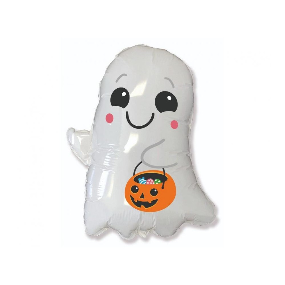 Halloween Bucket Ghost foil balloon 75 cm (WP)