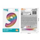 Number Rainbow Colorful number 9 foil balloon 92 cm
