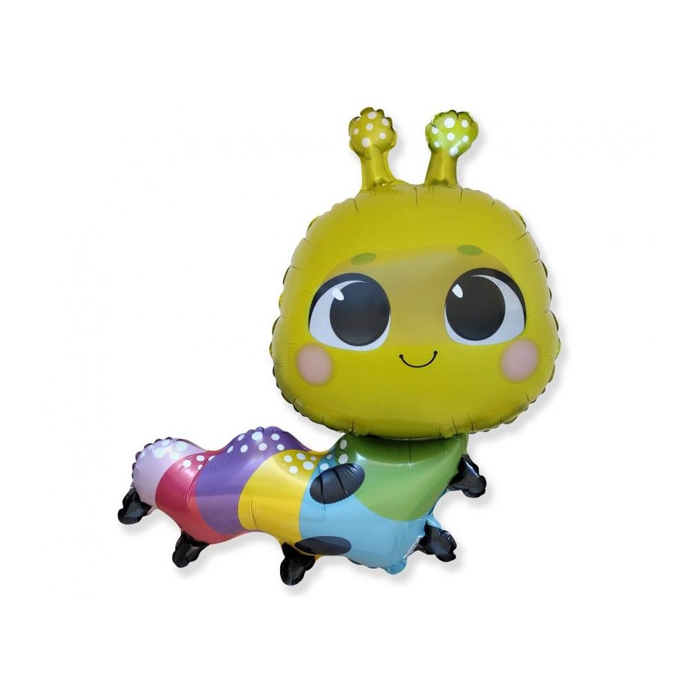 Animals Colorful Colorful Caterpillar Foil Balloon 79 cm