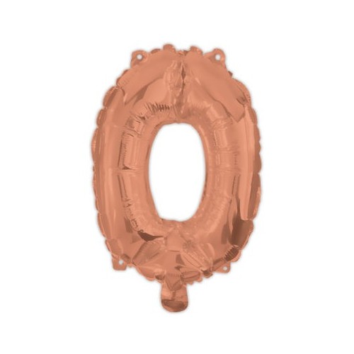 Number Rose Gold number 0 foil balloon 95 cm