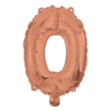 Number Rose Gold number 0 foil balloon 95 cm