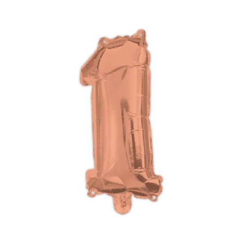 Number Rose Gold Number 1 Foil Balloon 95 cm