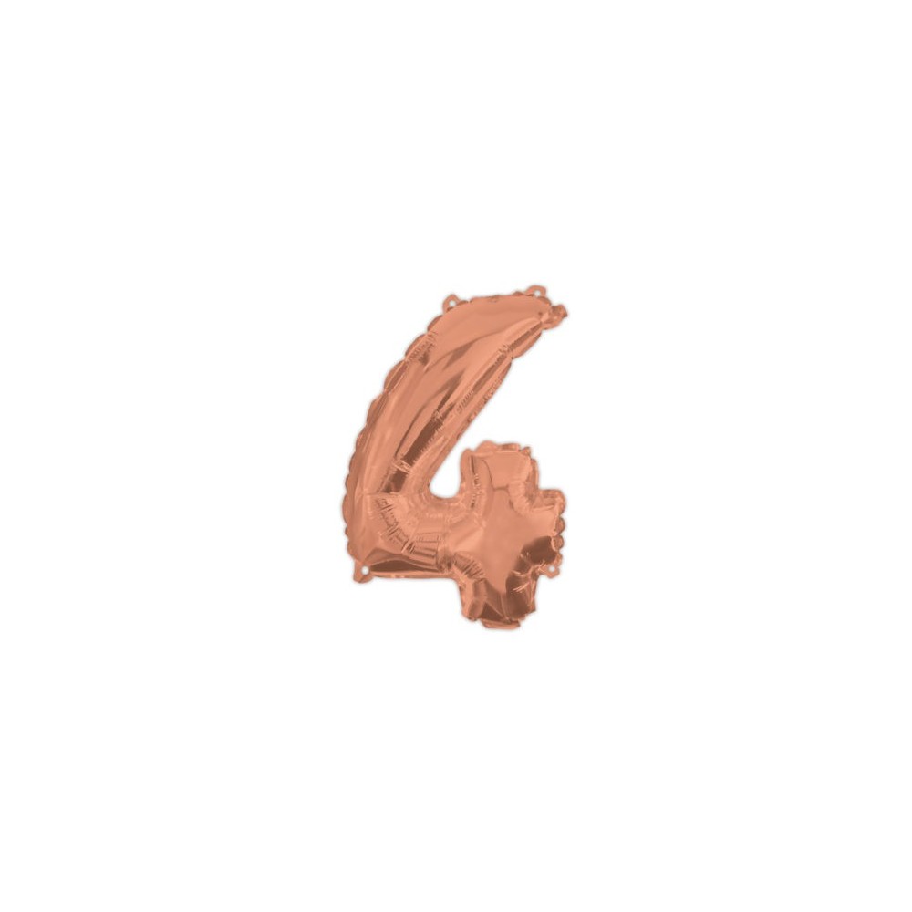 Number Rose Gold Number 4 Foil Balloon 95 cm