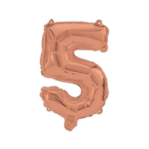 Number Rose Gold number 5 foil balloon 95 cm