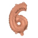 Number Rose Gold Number 6 Foil Balloon 95 cm
