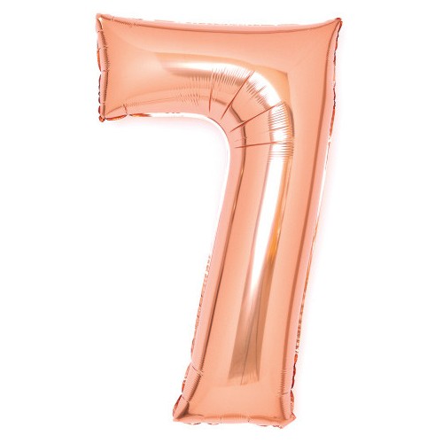 Number Rose Gold Number 7 Foil Balloon 66 cm