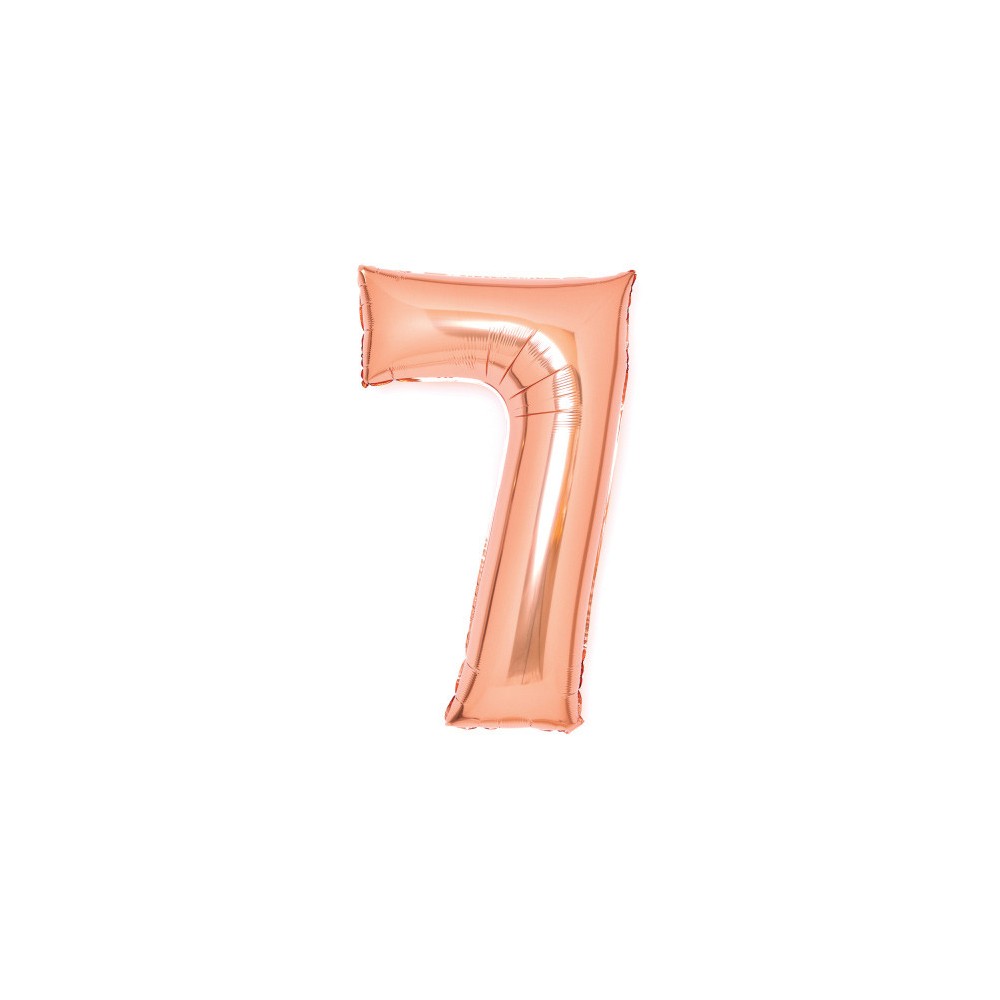 Number Rose Gold Number 7 Foil Balloon 66 cm
