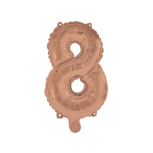 Number Rose Gold number 8 foil balloon 95 cm