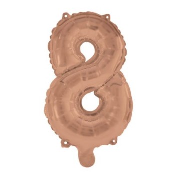 Number Rose Gold number 8 foil balloon 95 cm