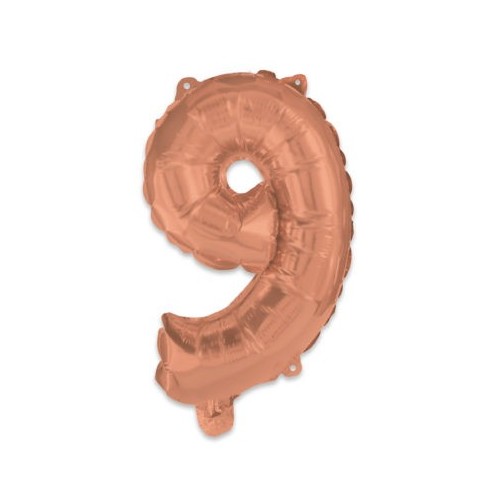Number Rose Gold Number 9 Foil Balloon 95 cm