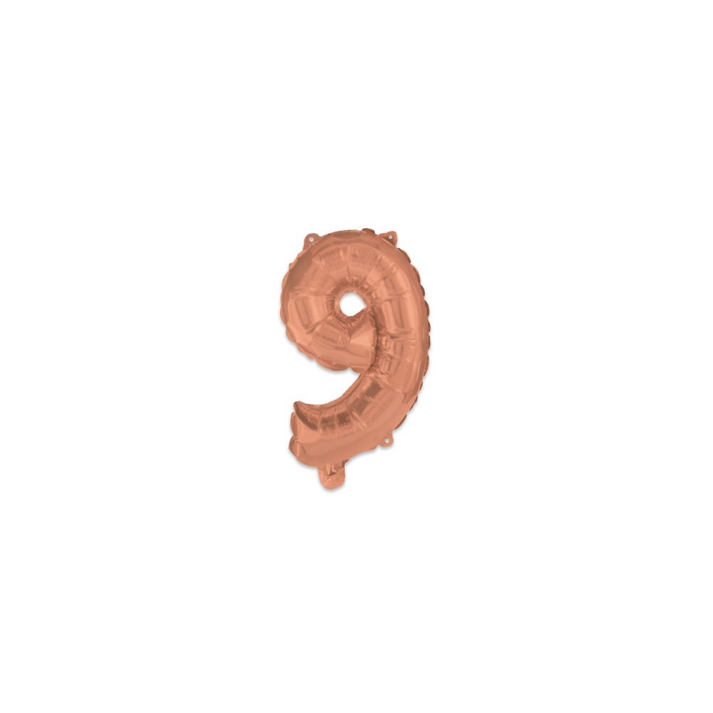 Number Rose Gold Number 9 Foil Balloon 95 cm