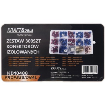 Zestaw konektorów izolowanych 300 sztuk KD10488