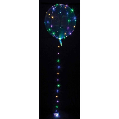 Colour Glowing LED Balloon, Transparent